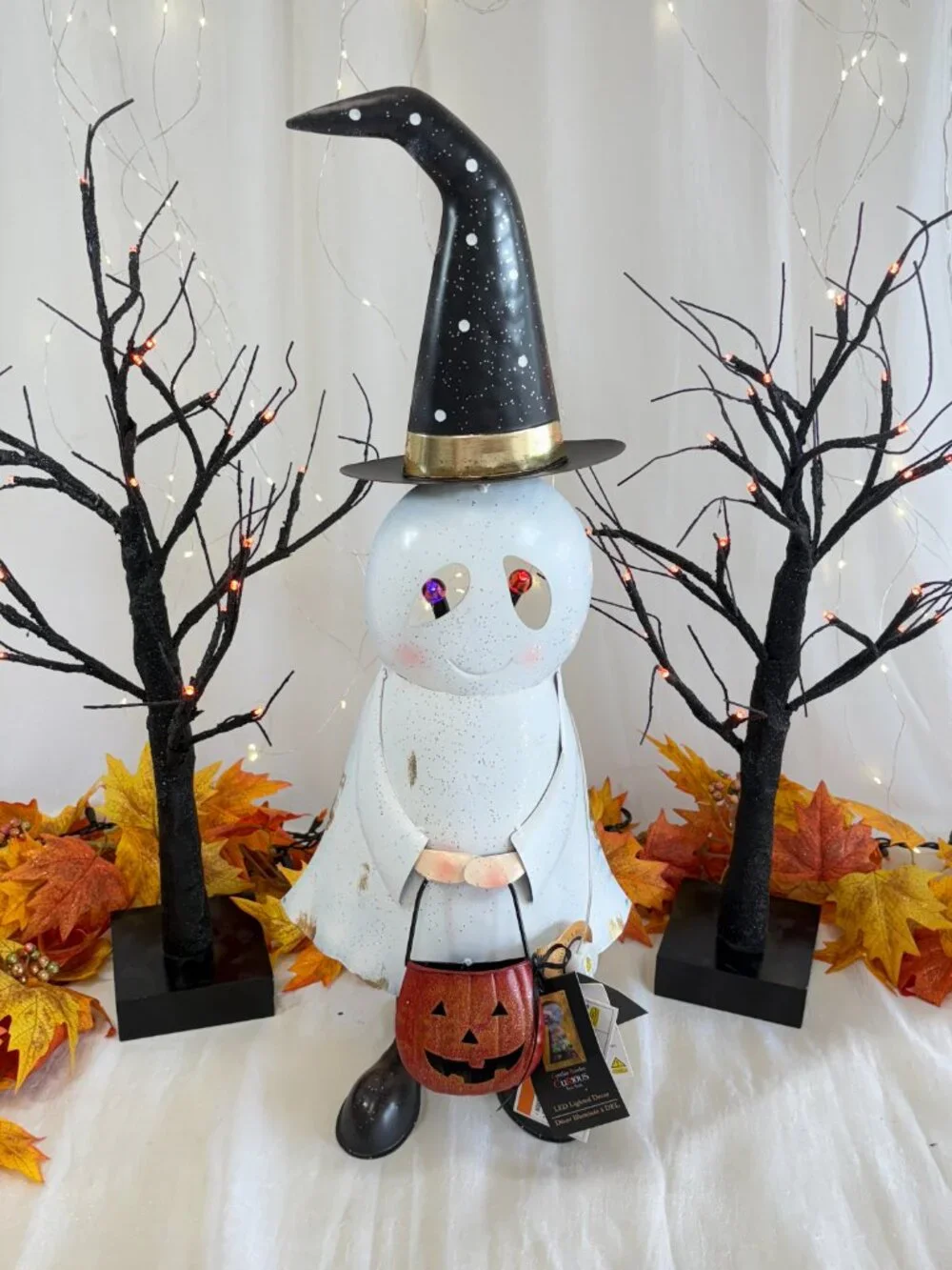 Cynthia Rowley Halloween Trick Treat Ghost Witch Hat Led 25